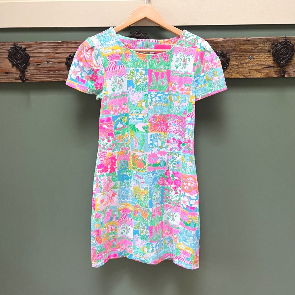 Lilly Pulitzer Women S Lilly State of Mind Patchwork Chantel Shift Dress Travel